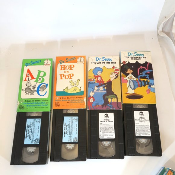 Lot of 6 Dr. Seuss VHS Movies Vintage Grinch, Hop on Pop, ABC, On the Loose - Picture 4 of 5